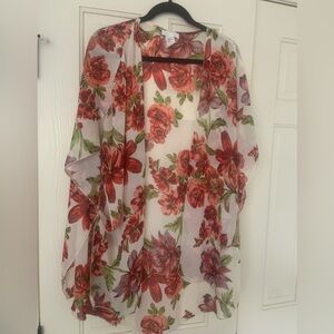Emory Park Red Floral Kimono